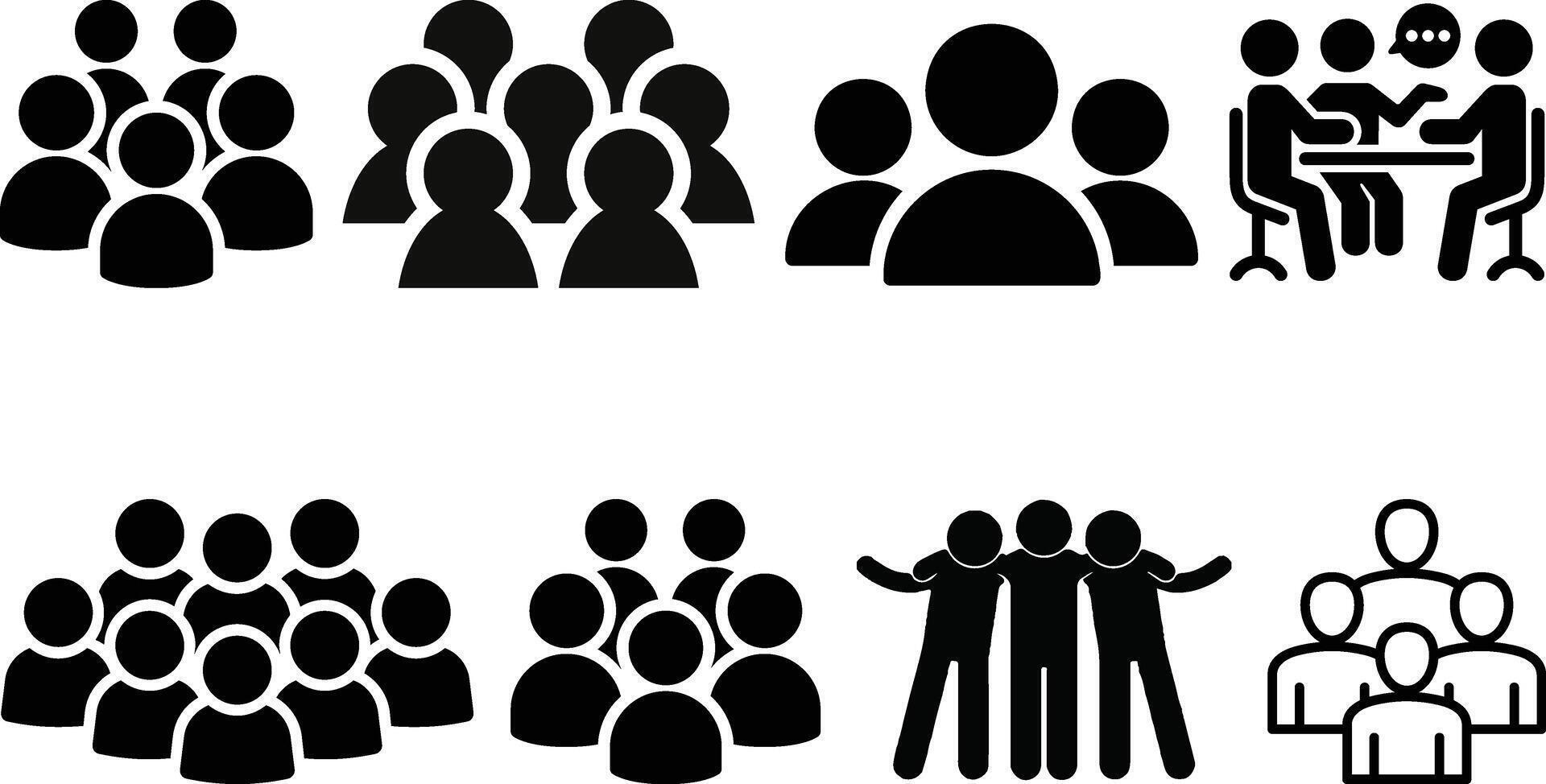 People group icons set illustration collections design vector