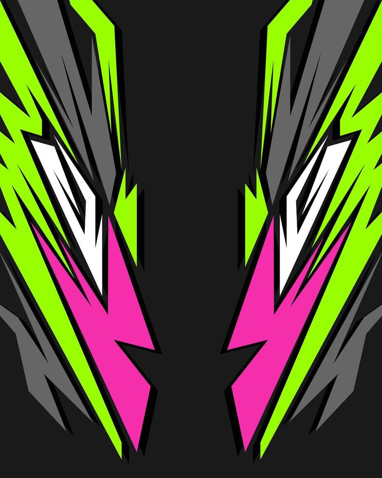 Sporty racing speed jagged shape zigzag line symmetry background jersey motif texture geometric pattern vector