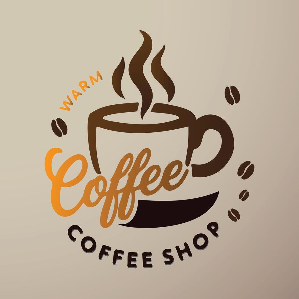 A logo for the coffee shop vector