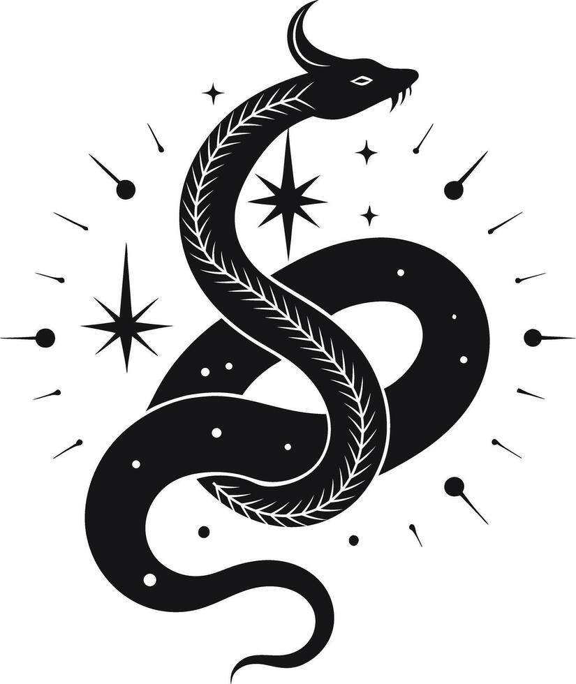 Black snake design vector