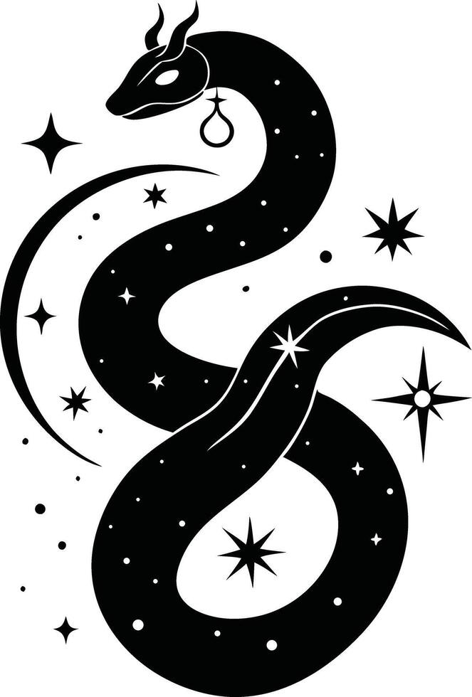 Celestial snake emblem vector