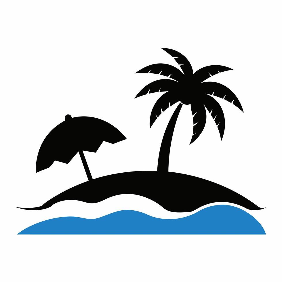 Sea beach illustration vector