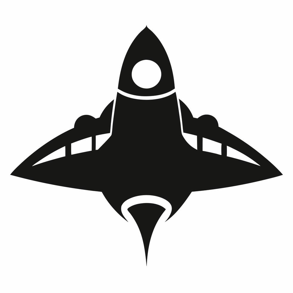 Spaceship silhouette illustration vector