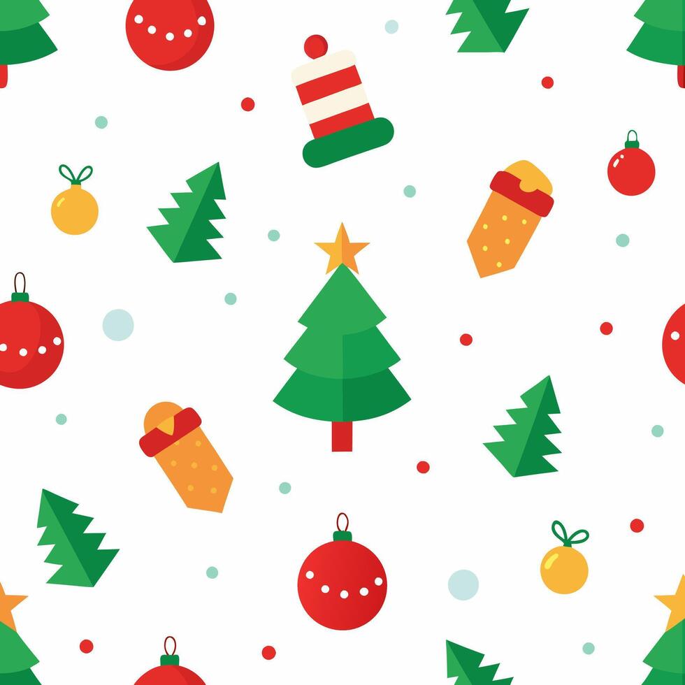 Christmas seamless pattern illustration vector