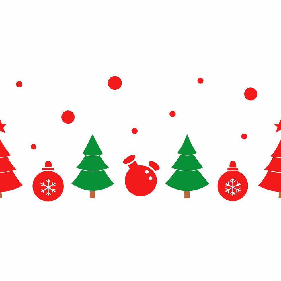 Christmas horizontal seamless ornament illustration vector