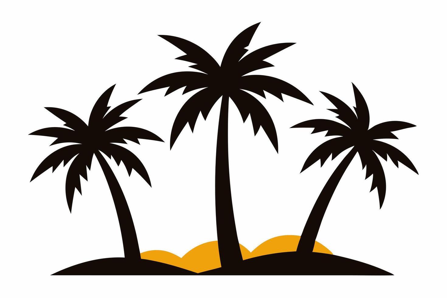 Palm tree silhouette illustration vector