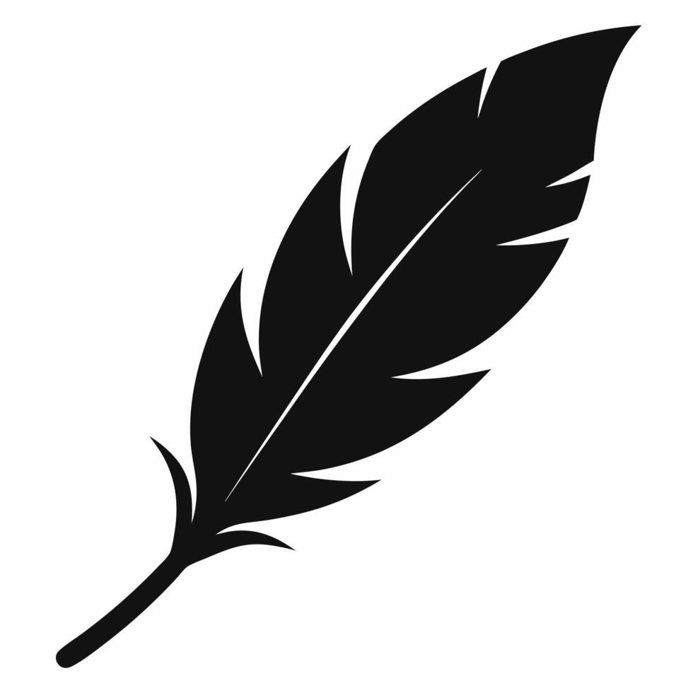 Feather silhouette illustration vector