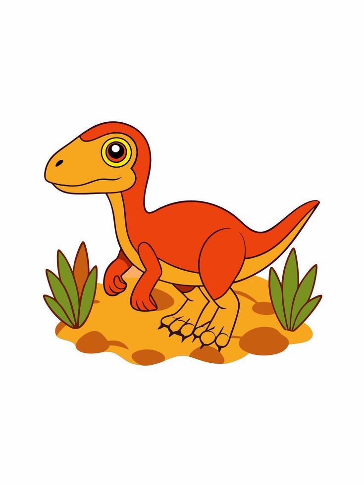 A cartoon Dinosaur illustration vector