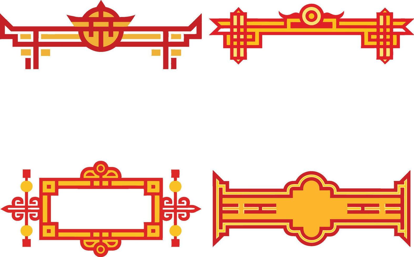Chinese Style Border Decoration Element For Christmas Design Illustration vector