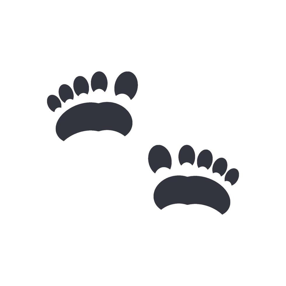 Human Footprint Tiptoe Step Logo Template Icon vector