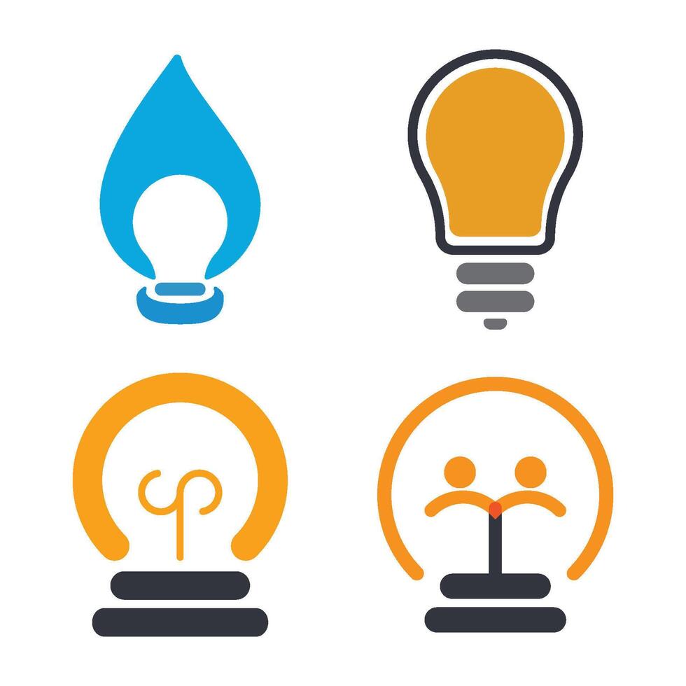 Bulb logo icon vector