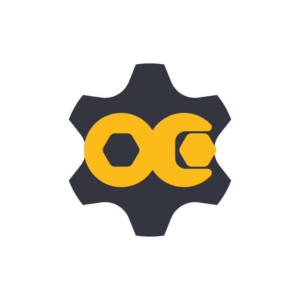 Wrench Logo Template Icon vector
