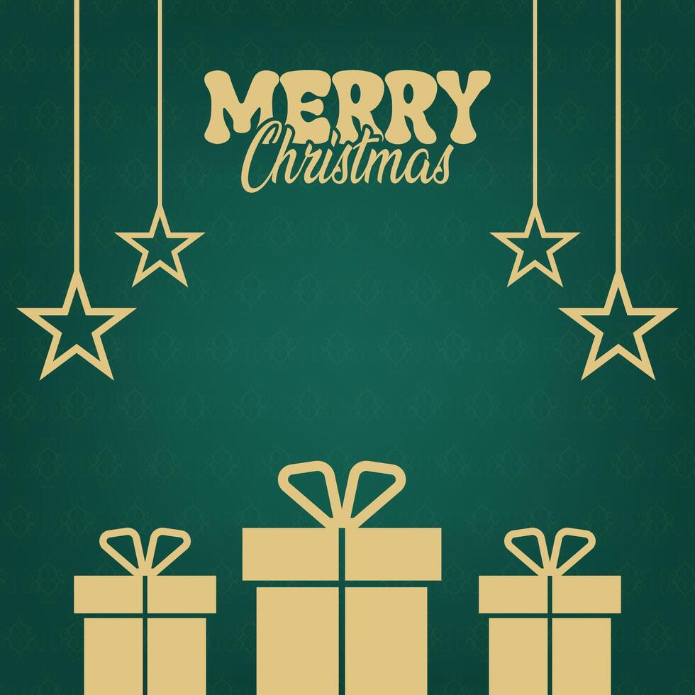 Merry christmas greeting cards and social media banner template vector