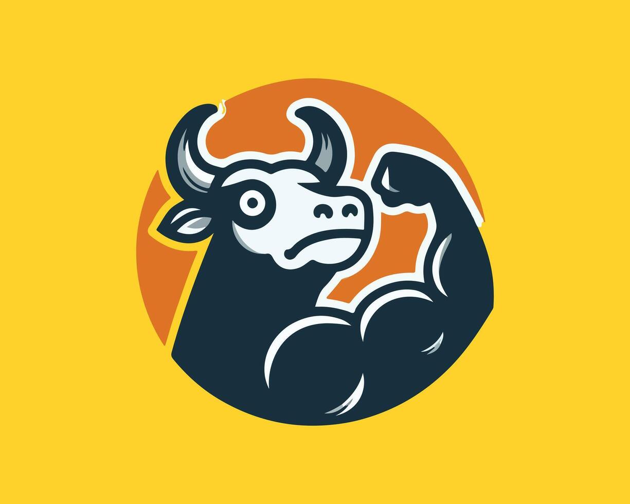 A bull with a fist in its hand vector