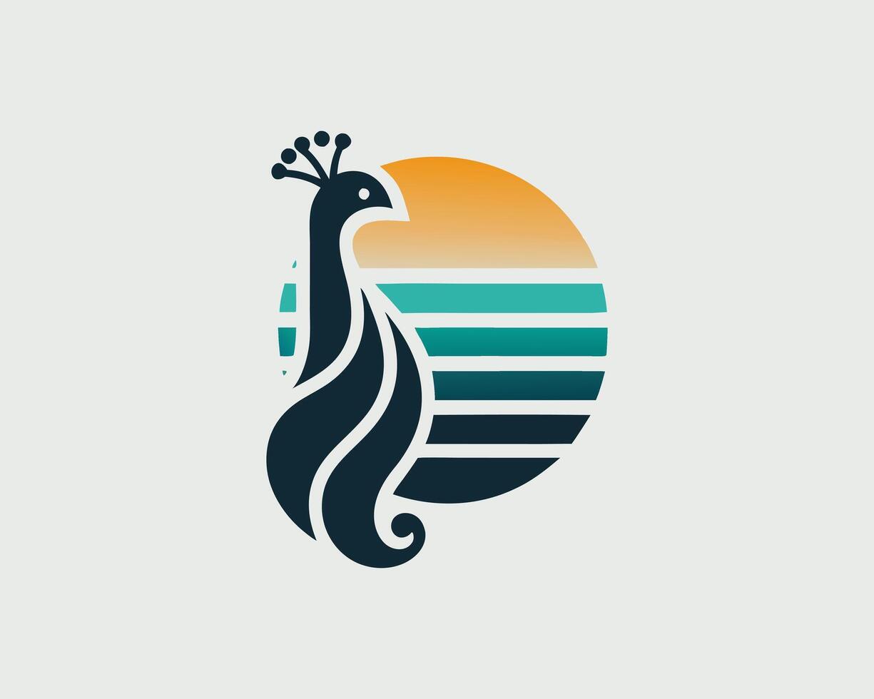 A logo for a company that is called peacock vector