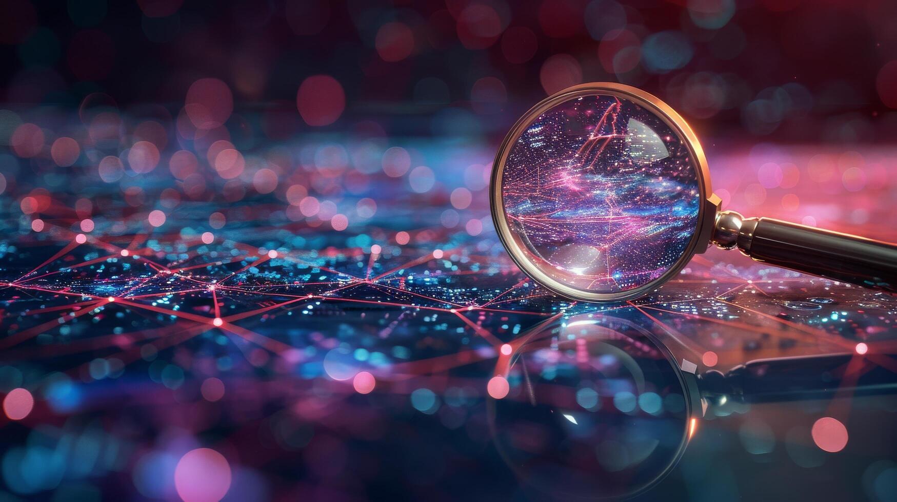 Magnifying Glass on Table photo