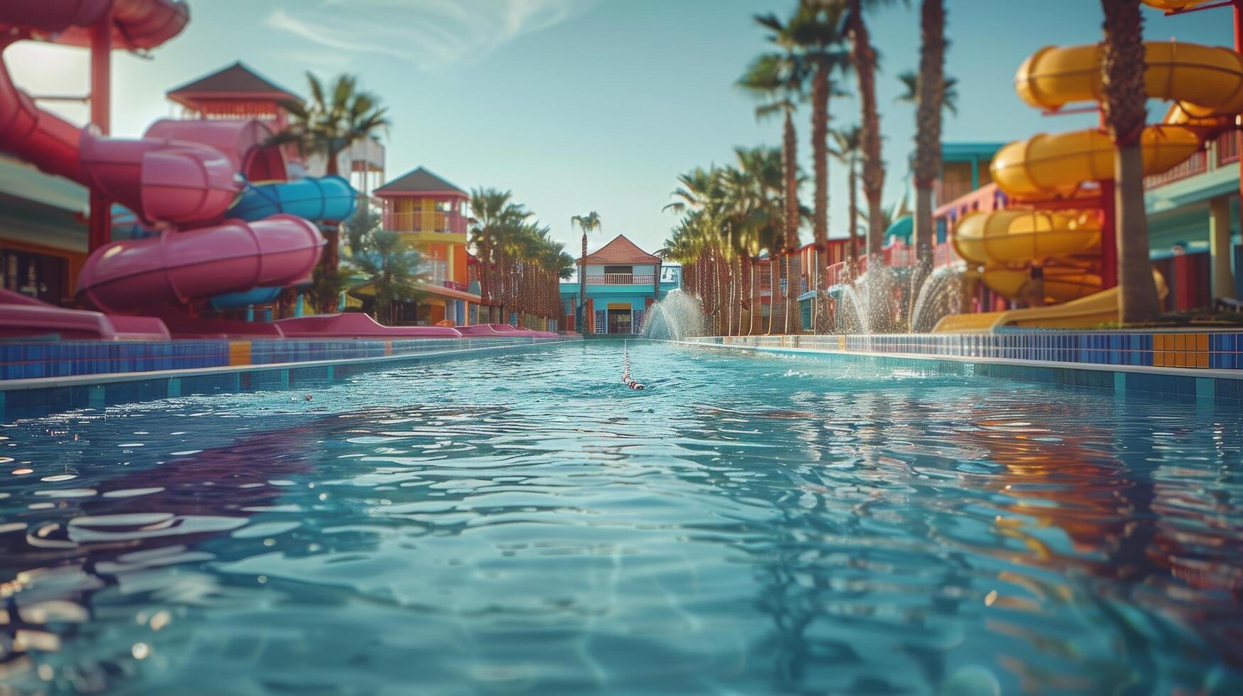 Thrilling Water Slide at a Water Park photo