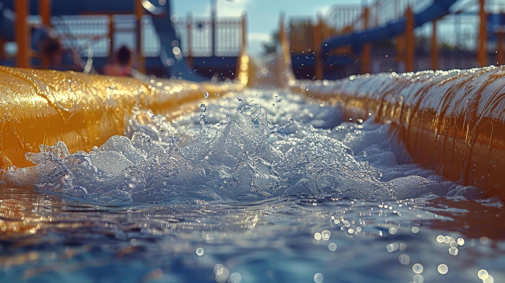 Thrilling Water Slide at a Water Park photo