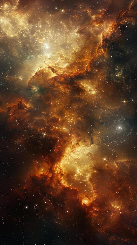 Stunning cosmic clouds illuminated by stars in a vibrant galaxy background photo