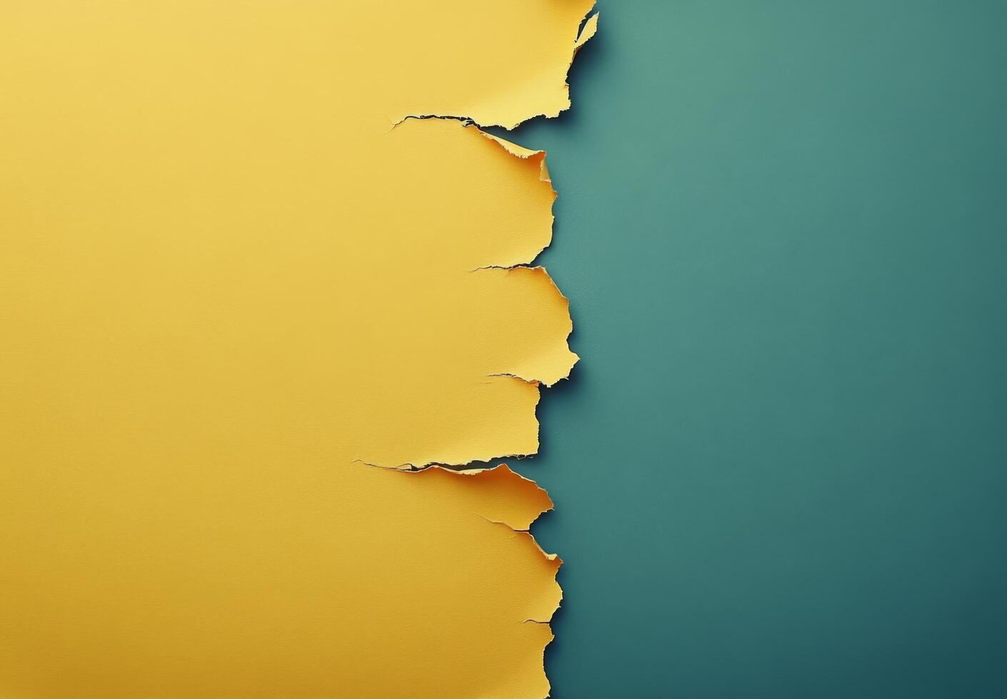 Textured yellow paper against vibrant blue background creating visual contrast and interest photo