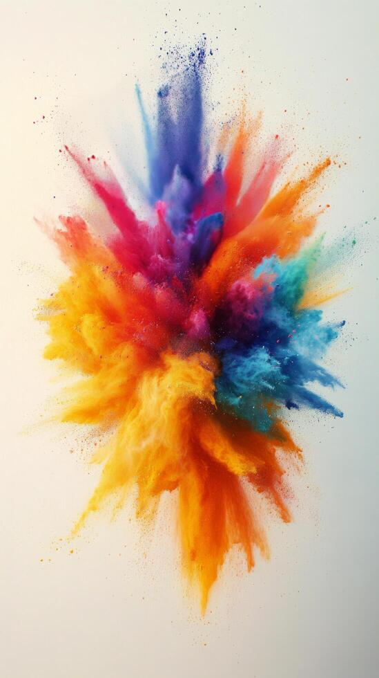 Vibrant explosion of colors creating a stunning abstract art display in a dark background photo
