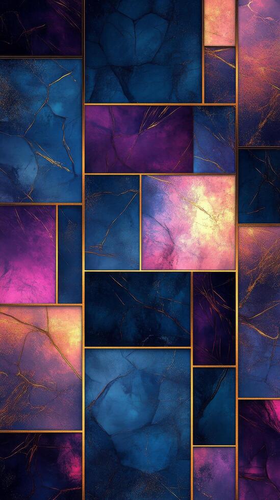 Colorful abstract geometric pattern with various shades in a modern design photo