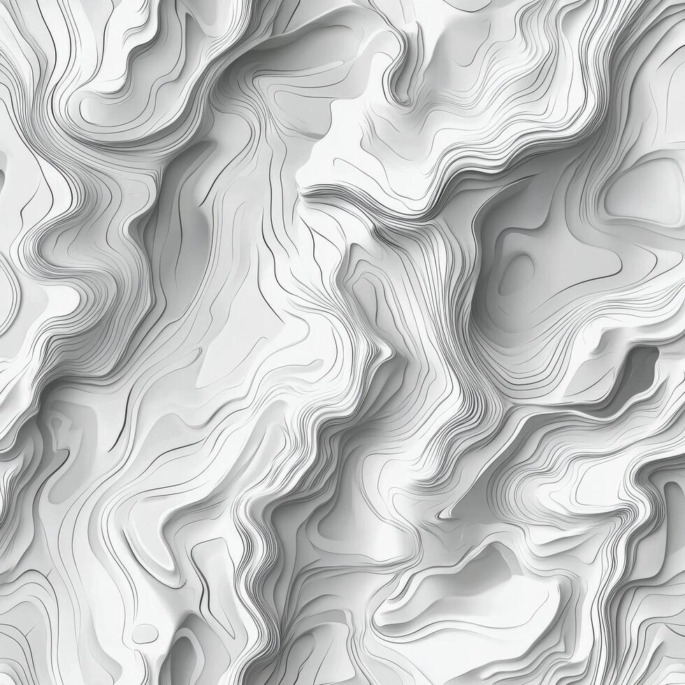 Abstract white texture with flowing lines and contours creating a soft wave pattern photo