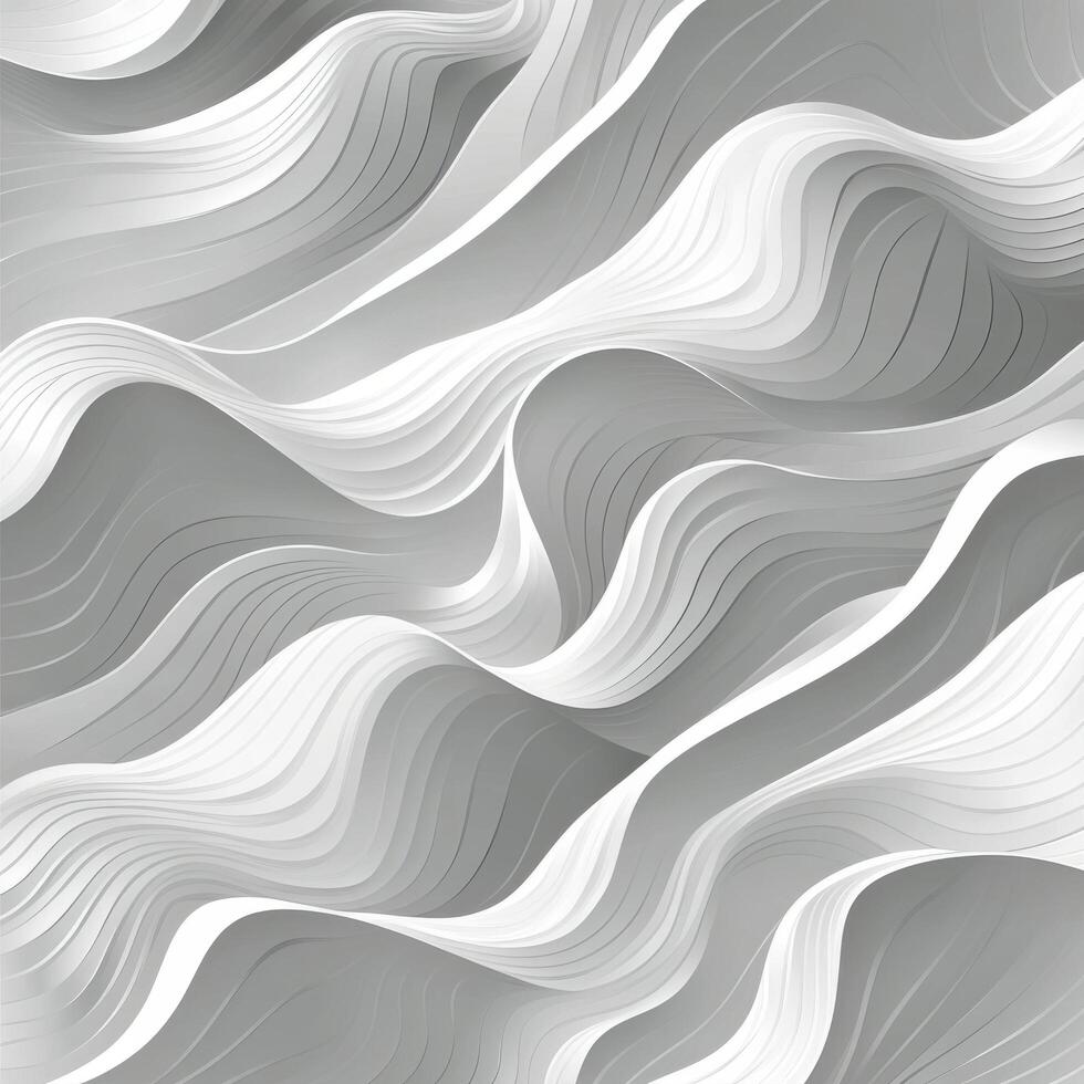 Abstract white texture with flowing lines and contours creating a soft wave pattern photo