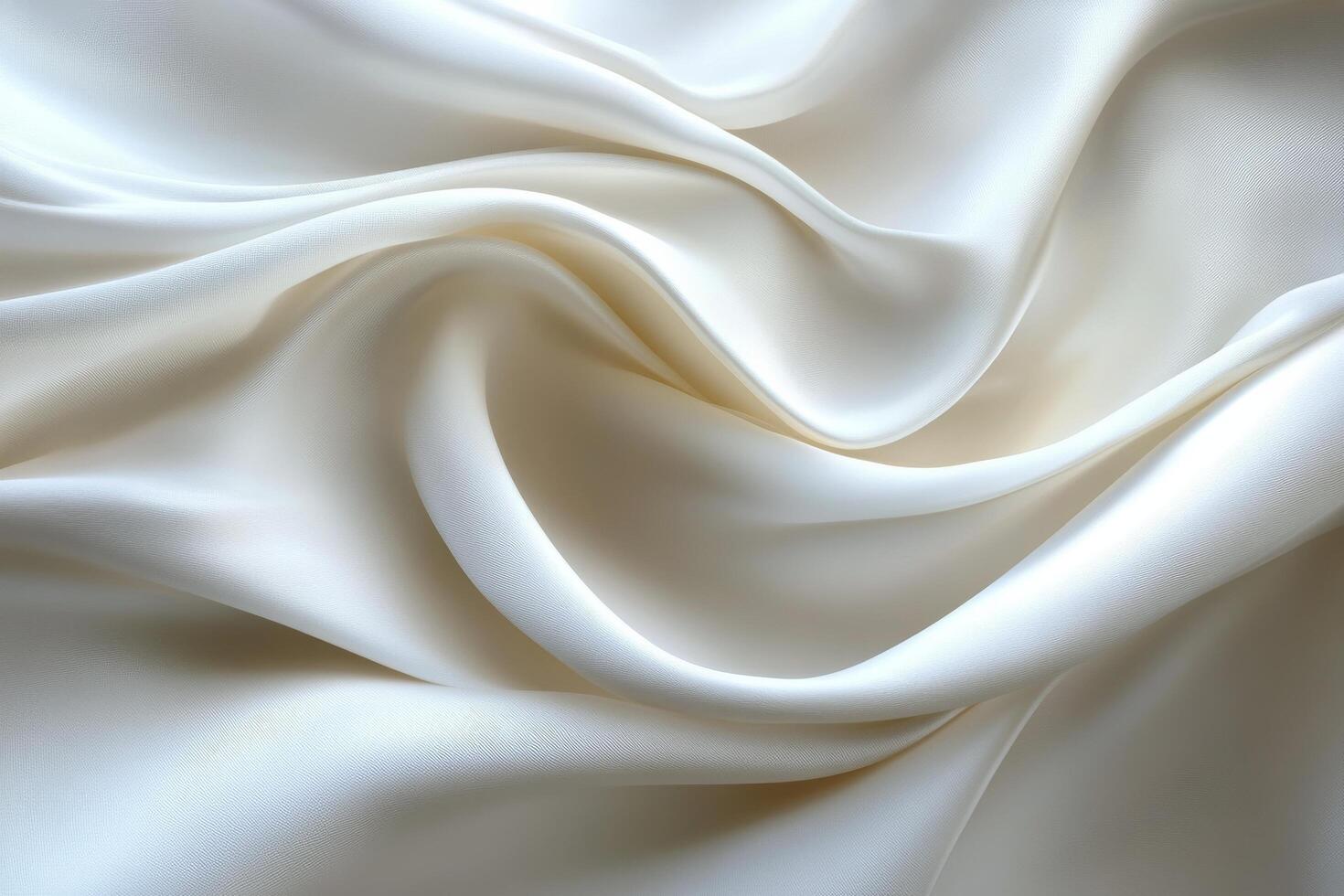Smooth white fabric swirling in a spiral pattern with soft textures illuminated by gentle light photo