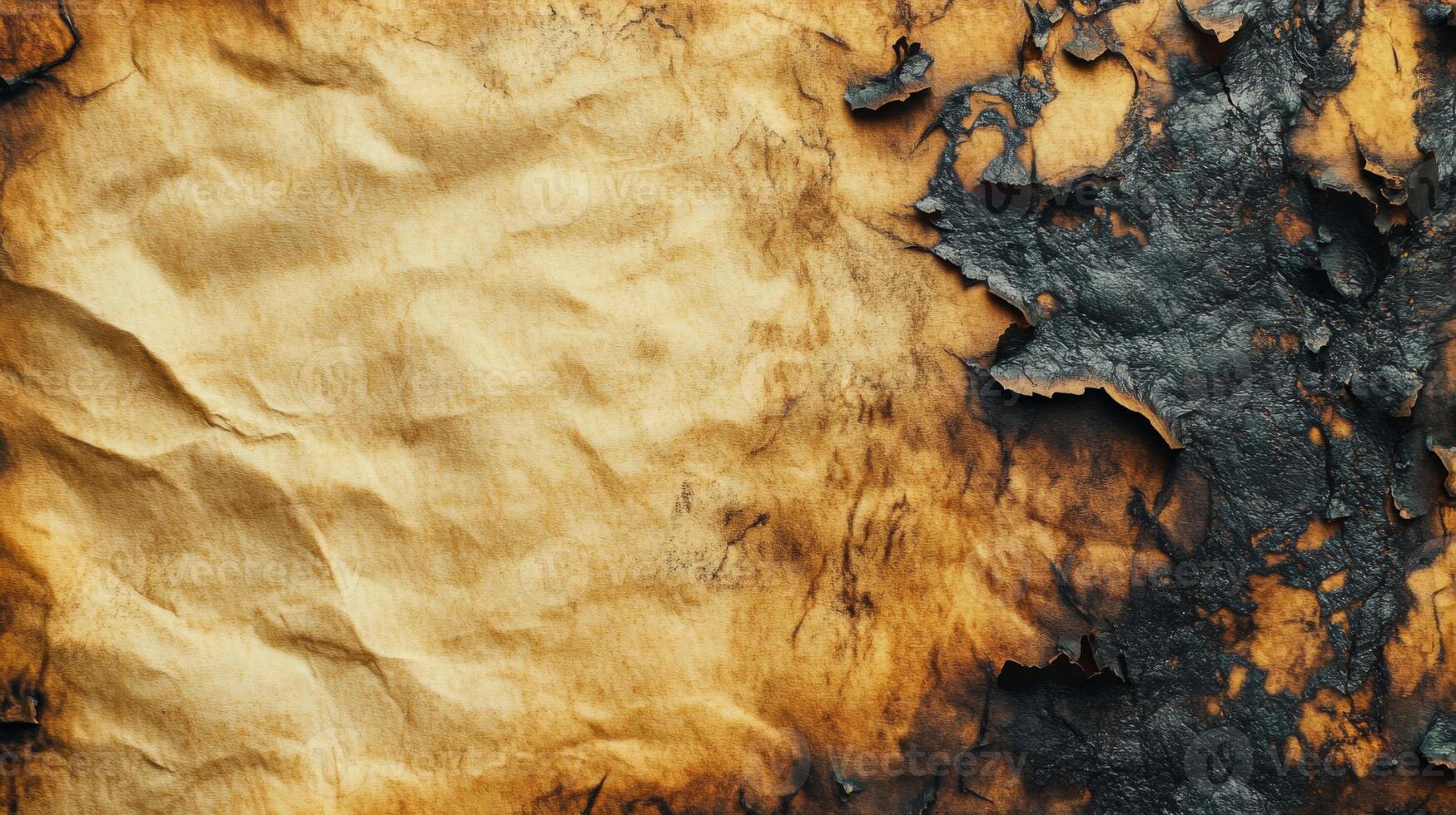 Burned and Crumpled Paper Texture photo