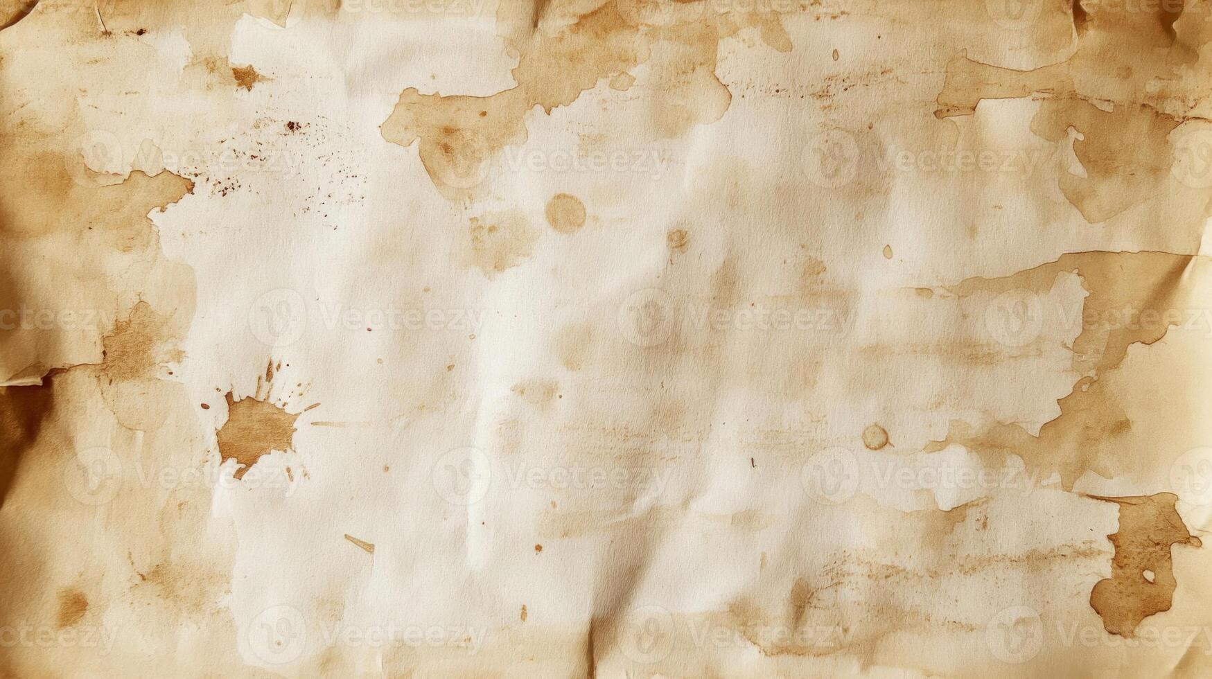 A Close-Up View of Crumpled, Brown Stained Paper photo