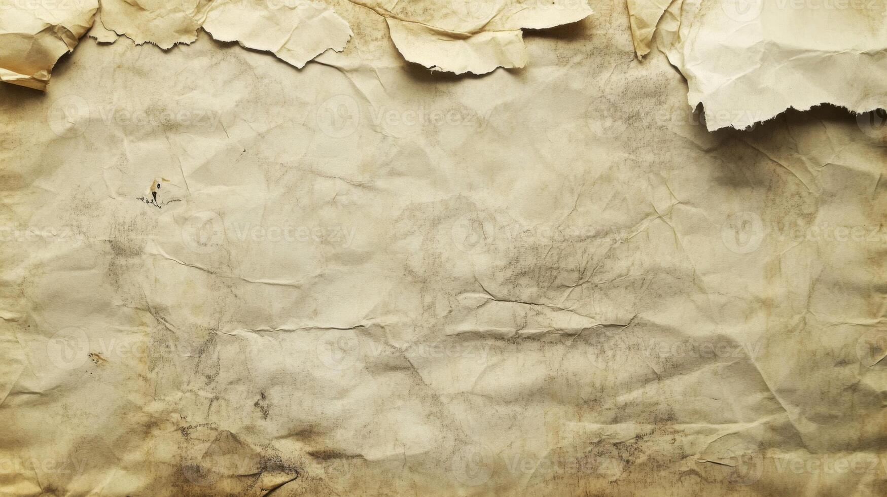 Crumpled and Stained Old Paper Texture photo