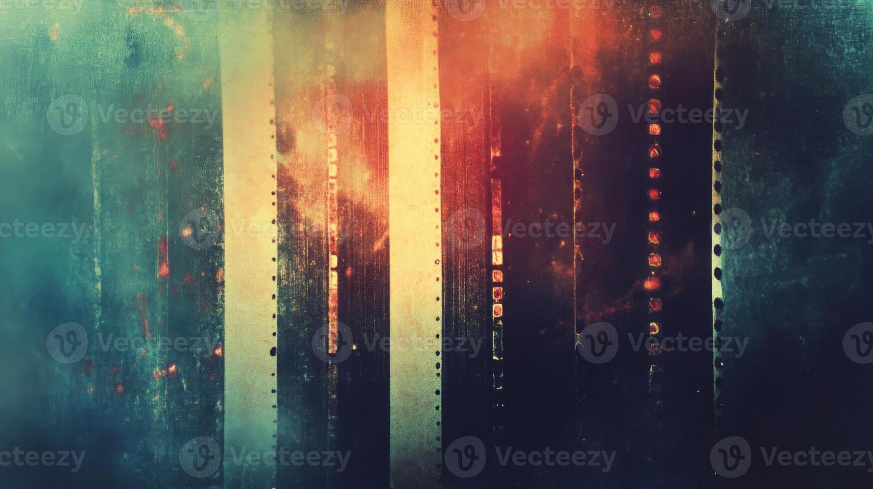 Close-Up of a Damaged and Grunge Film Strip photo