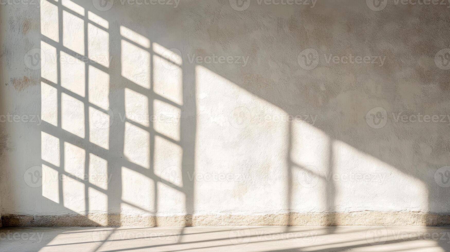Window Shadow Cast on a White Wall photo