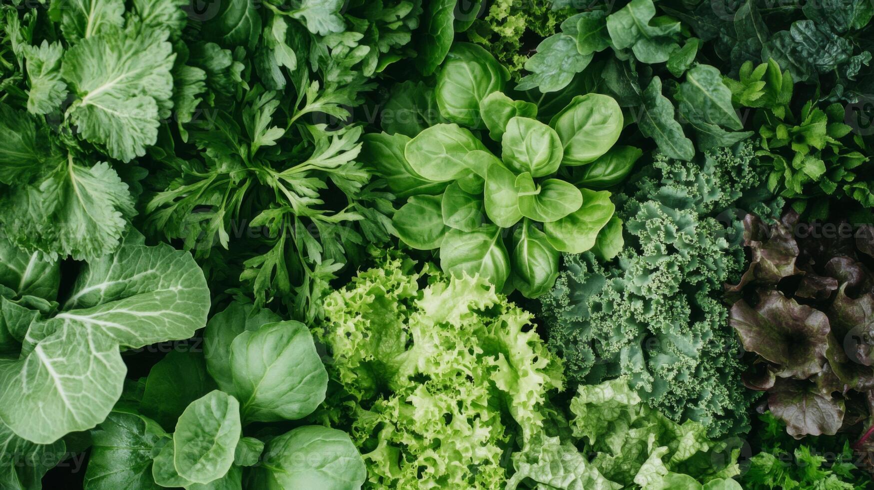 A Diverse Collection of Fresh Green Leafy Vegetables photo