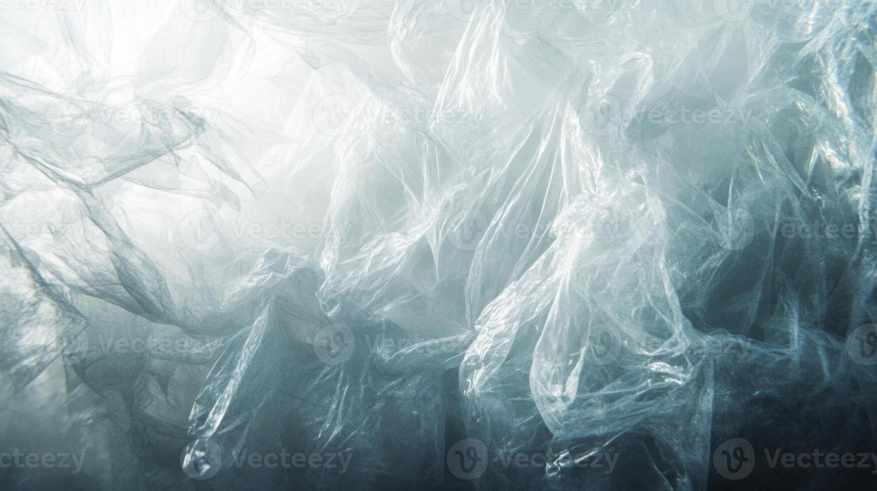 Abstract Texture of Crumpled Plastic Wrap photo
