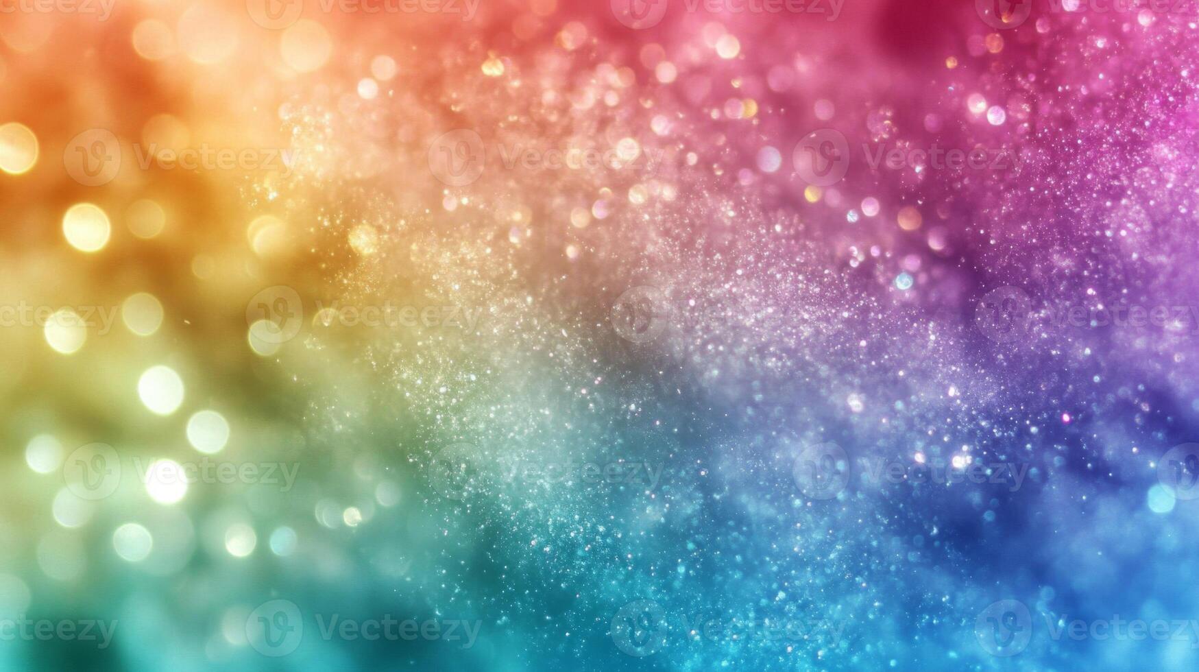 Abstract Blurred Background with Rainbow Colors and Glitter photo