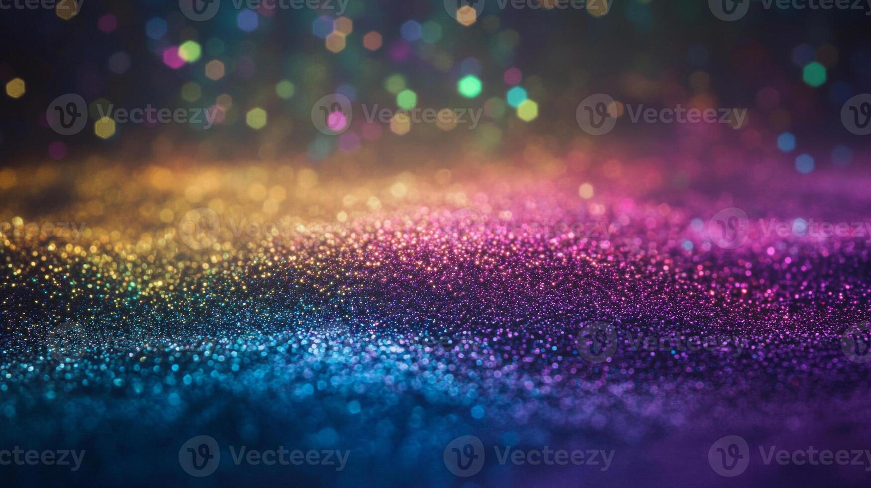 Abstract Colorful Glitter Background with Bokeh Lights photo