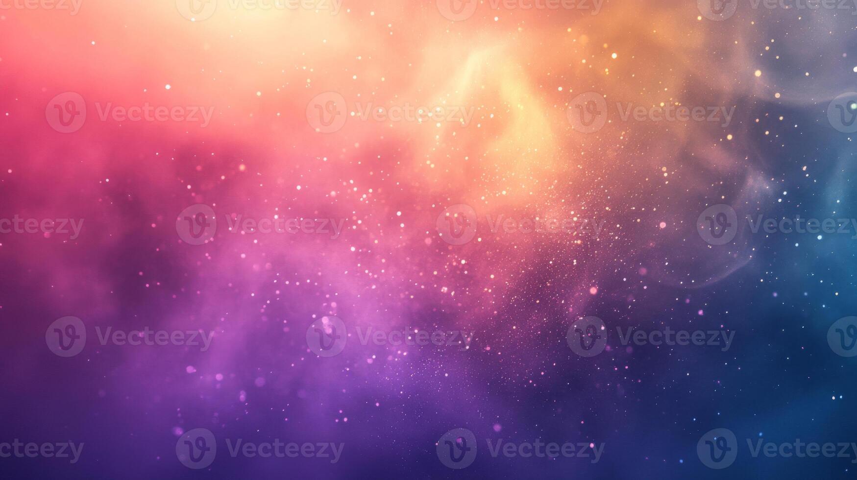 Abstract Colorful Background with Glowing Particles and Clouds photo