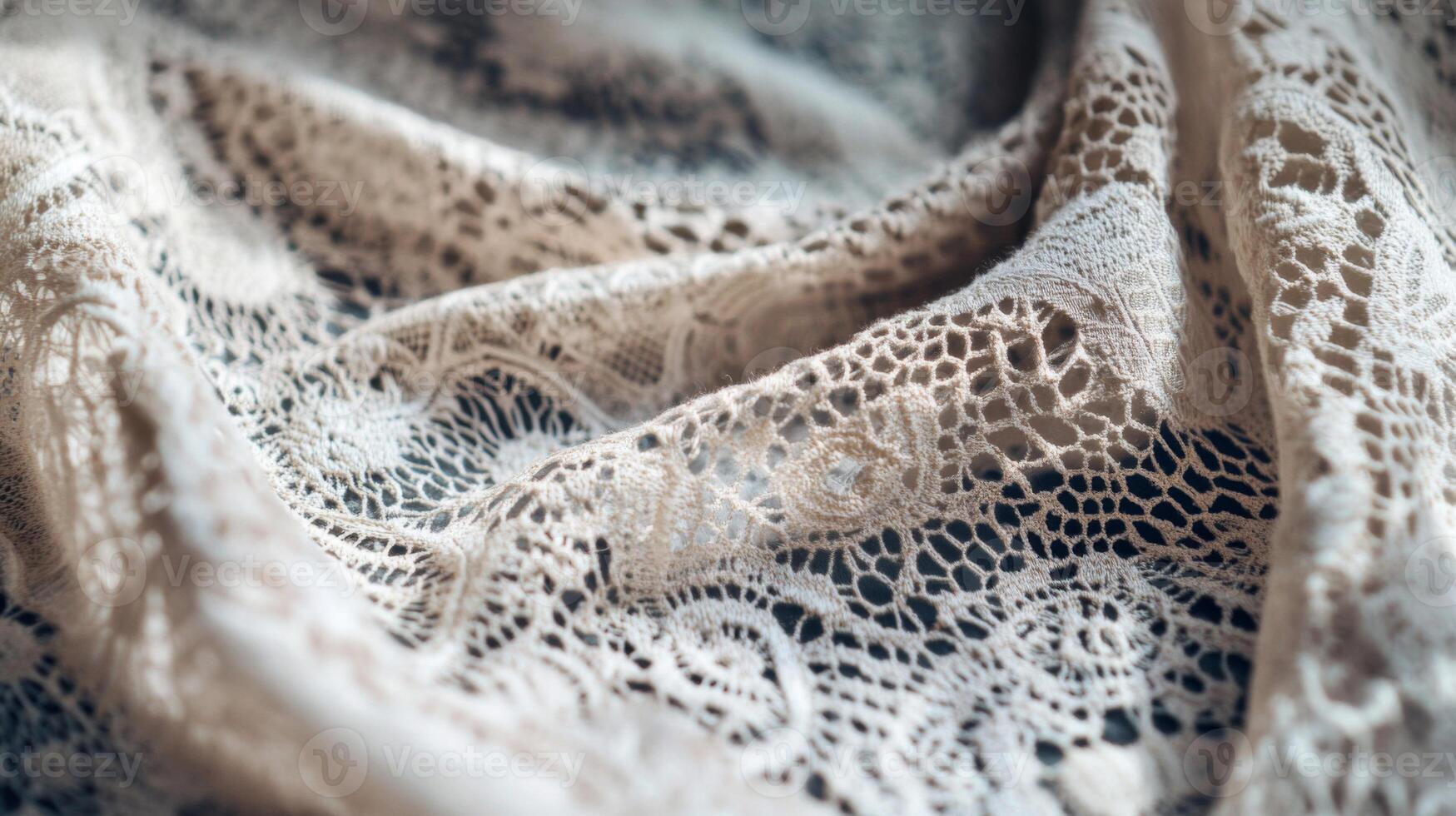 Delicate White Lace Fabric Texture photo