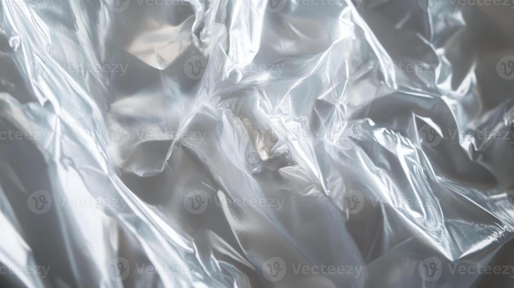 Wrinkled Clear Plastic Wrap Texture photo