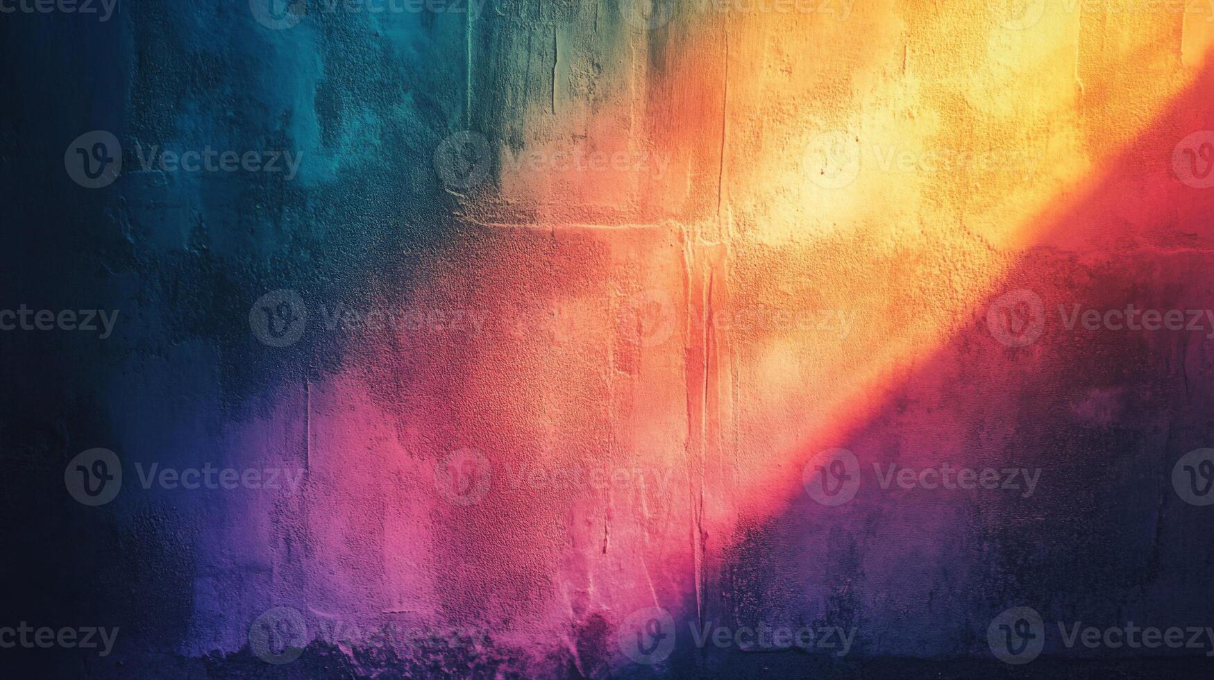 Colorful Light Cast on a Rough Textured Wall photo
