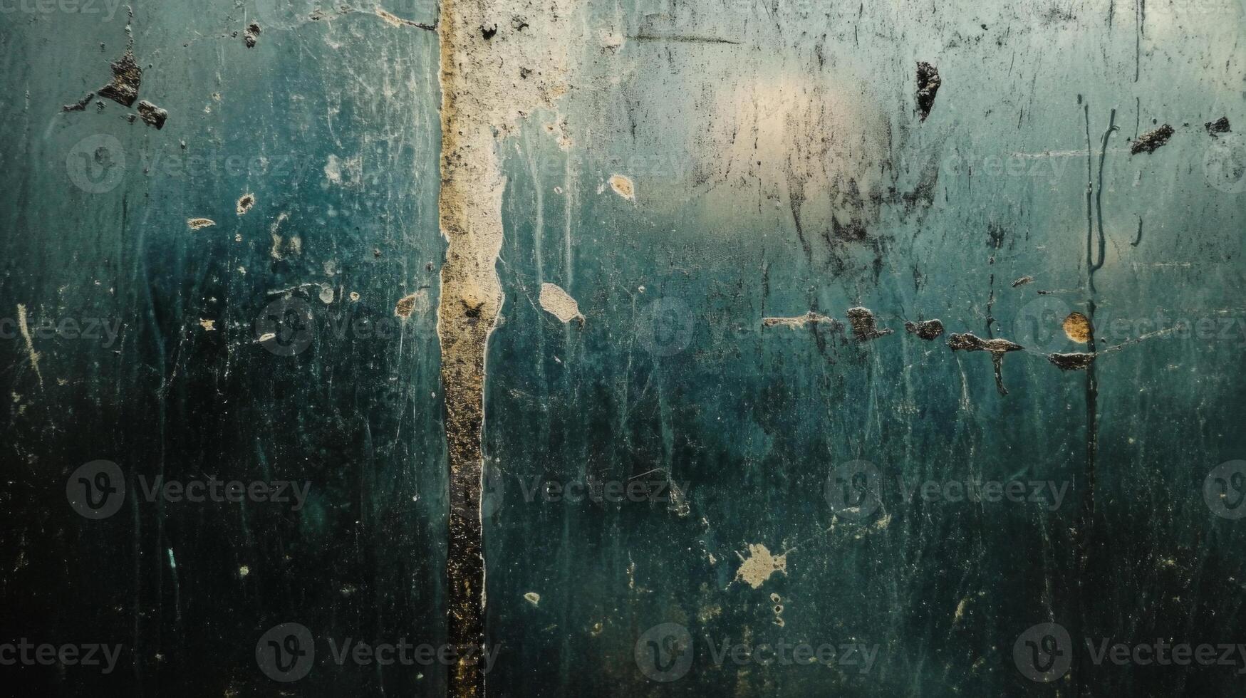 Weathered Green Surface with Scratches and Flakes photo