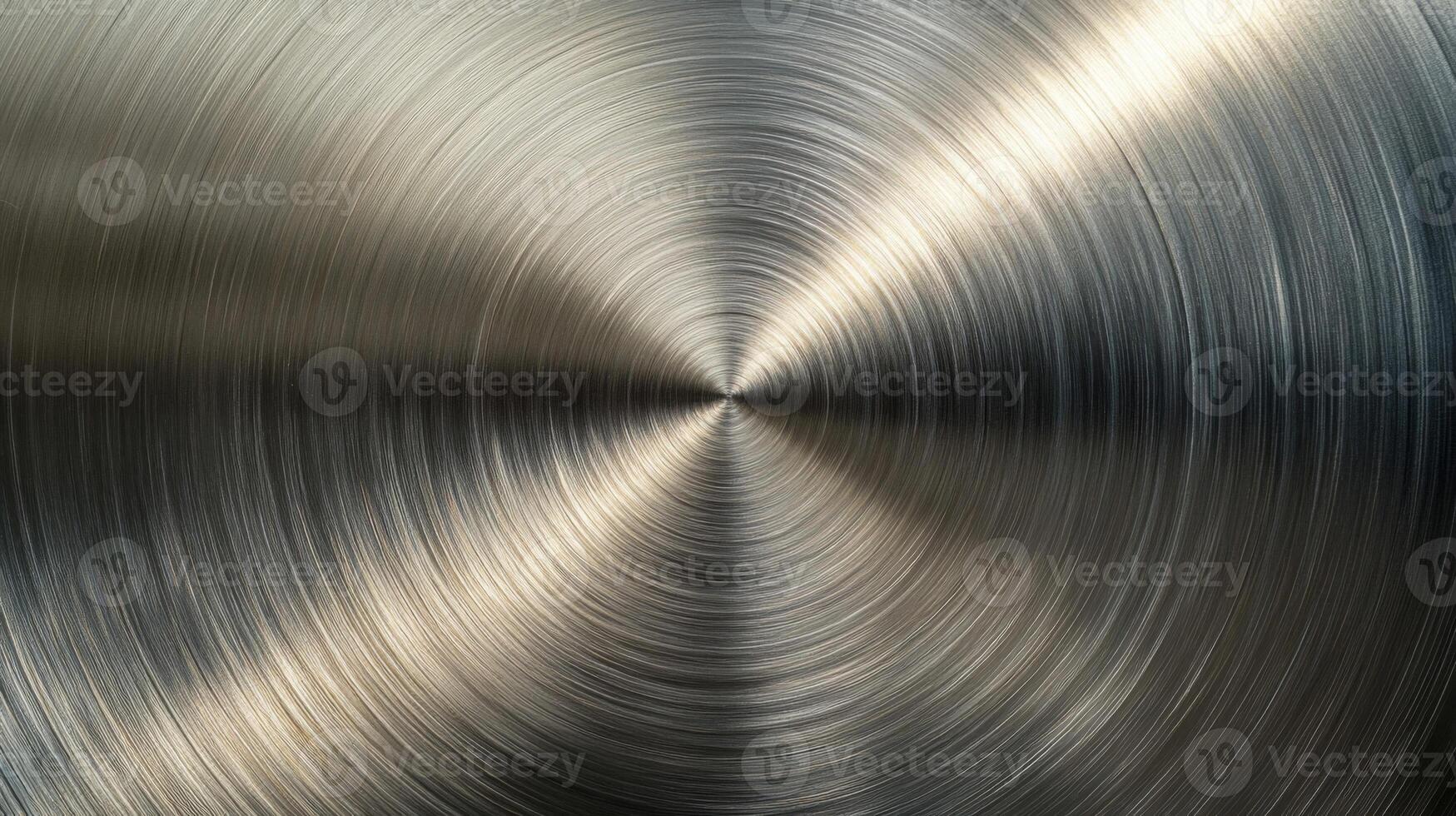 Circular Brushed Metal Surface with a Concentric Pattern photo
