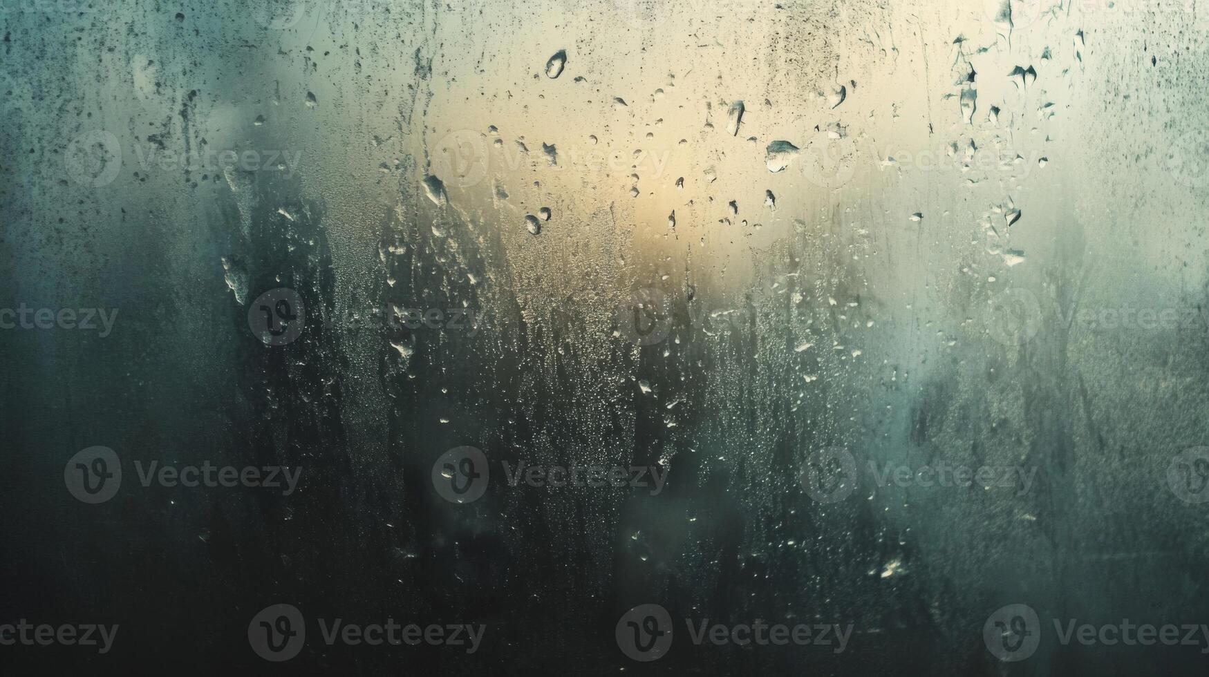 Water Droplets on a Window with a Blurry Background photo