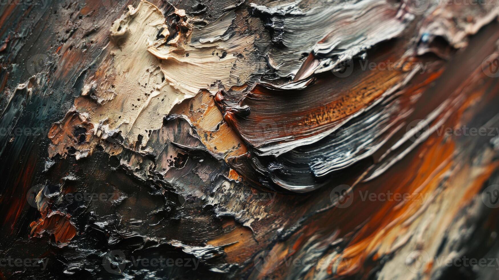 Abstract Oil Painting Texture with Swirling Colors and Brushstrokes photo