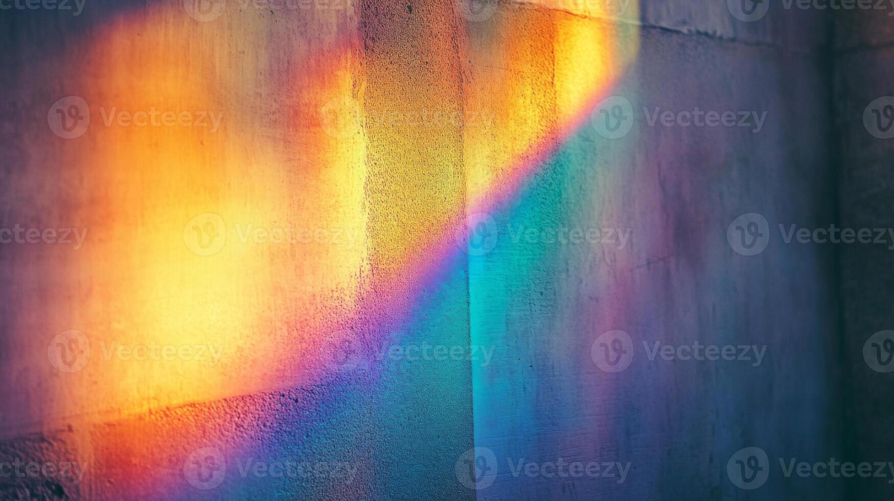 Colorful Light Reflections on a Rough Textured Wall photo