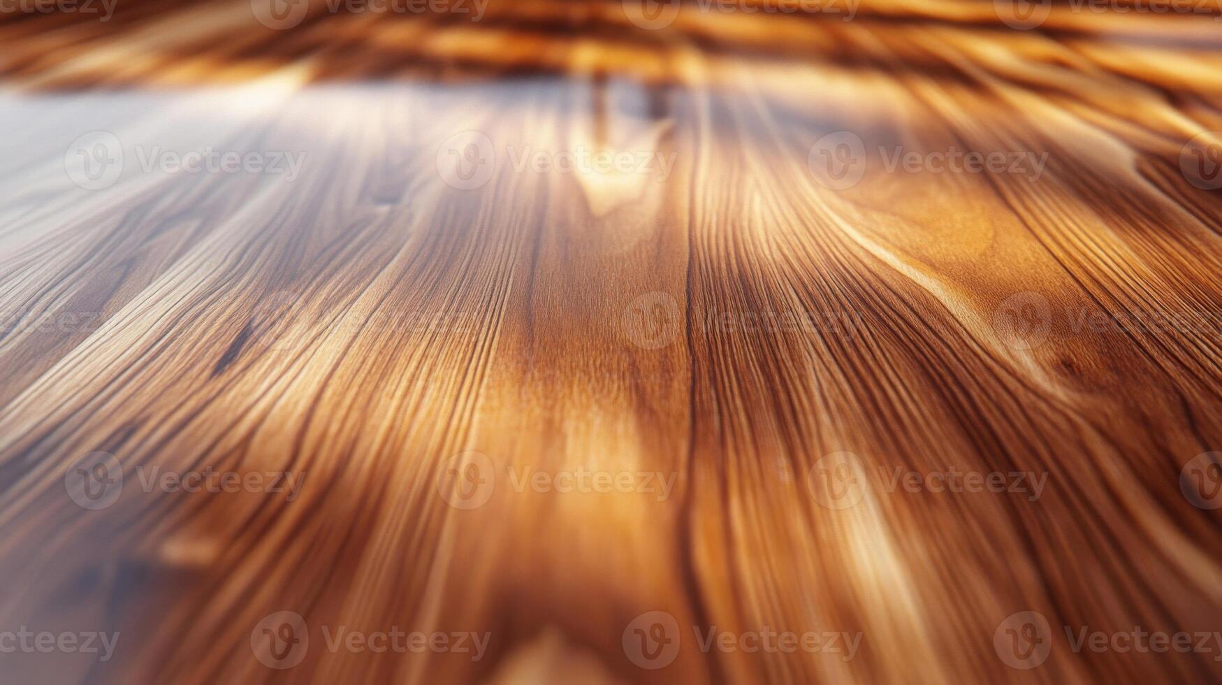 Close-up view of a rich brown wooden surface with intricate grain patterns. photo