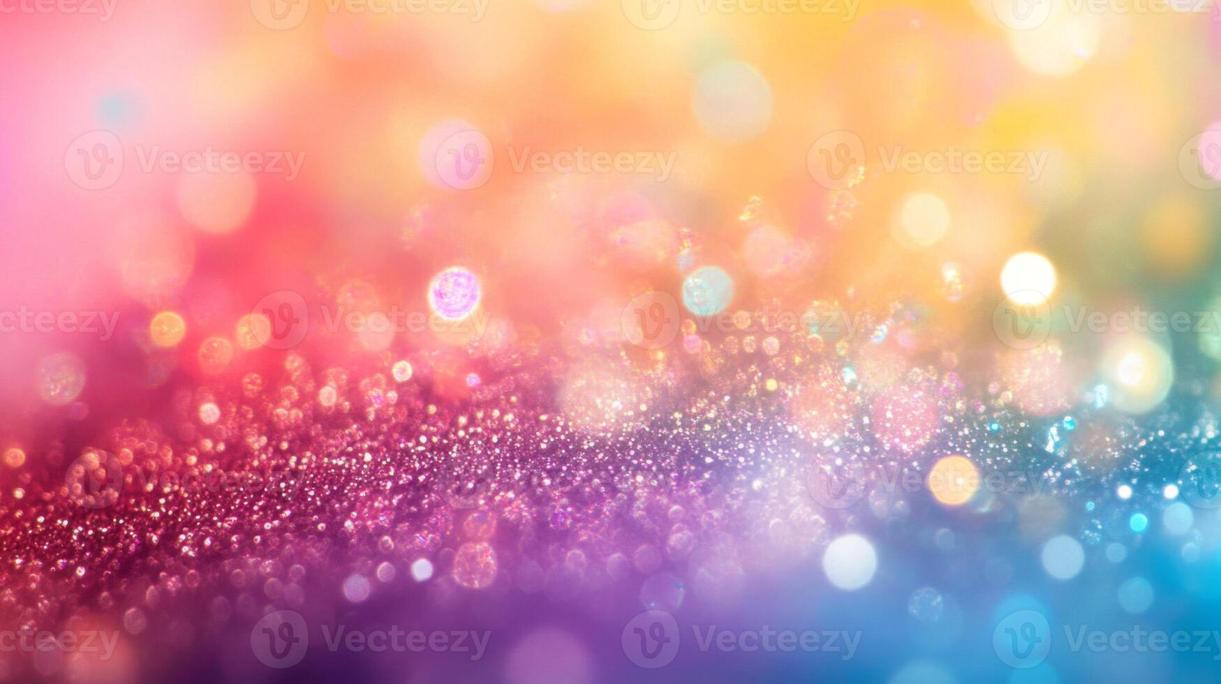 Abstract Rainbow Glitter and Bokeh Lights Background photo