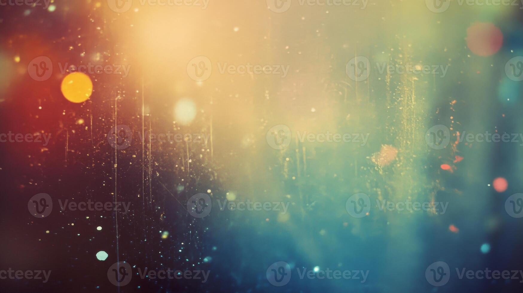 Abstract Background with Blurred Lights and Dust Particles photo
